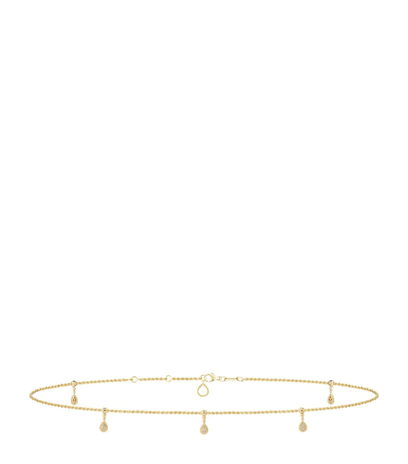 Boucheron Serpent Bohème ankle bracelet yellow gold diamonds, imported from the UK