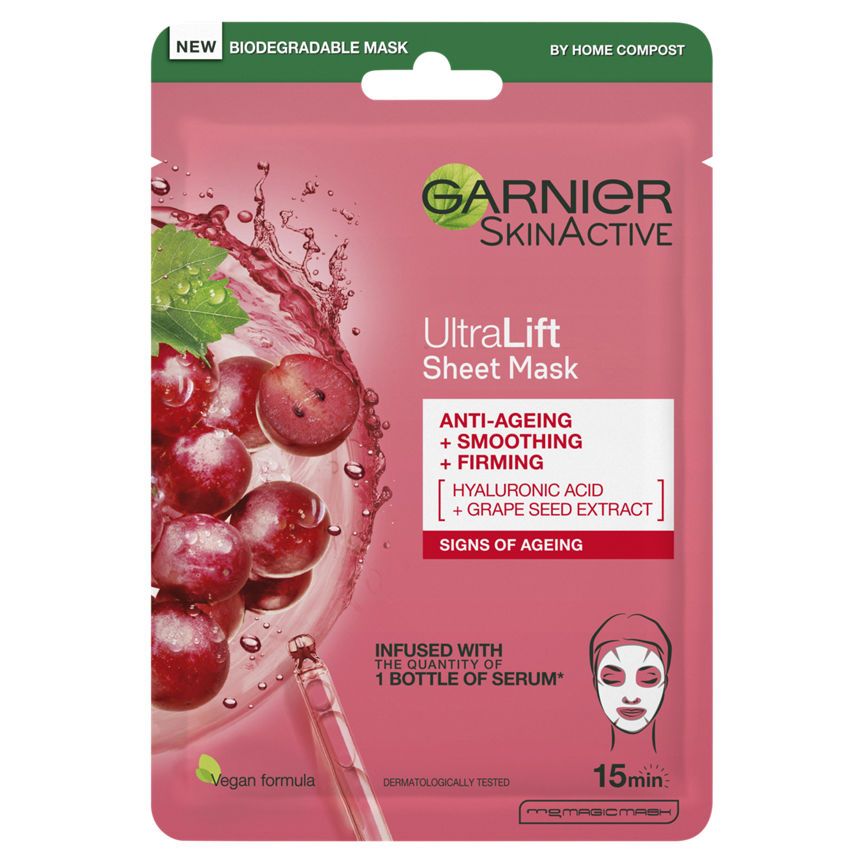 Garnier Ultralift Anti Ageing Face Sheet Mask GOODS ASDA   