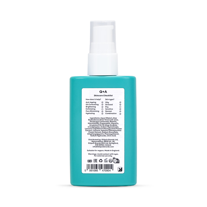 Q+A Niacinamide Oil-Free Moisturiser 75 ml, imported from the UK