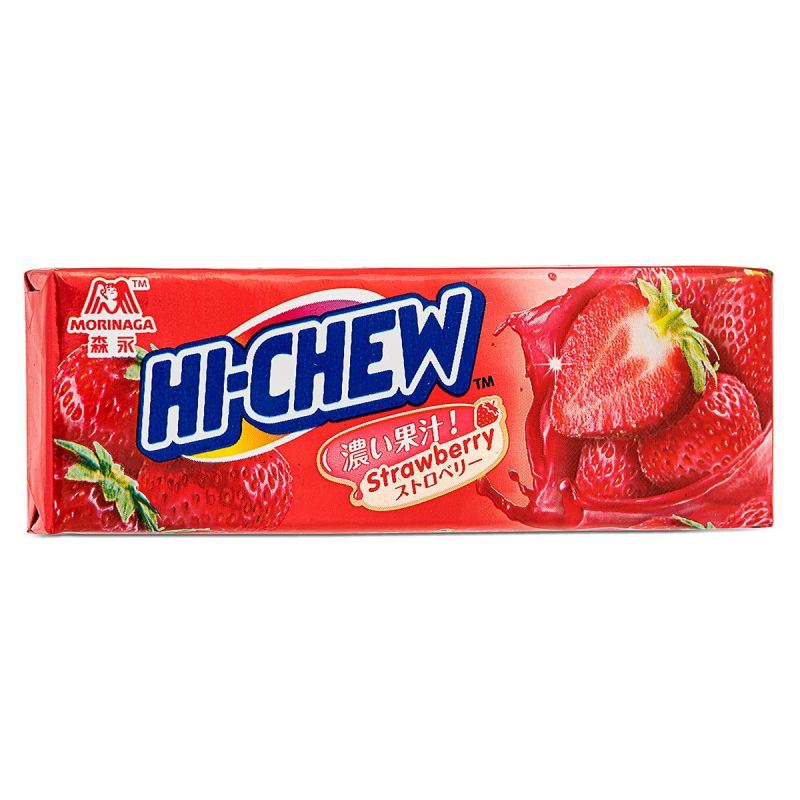 Morinaga Hi-Chew candy strawberry flavour, UK version