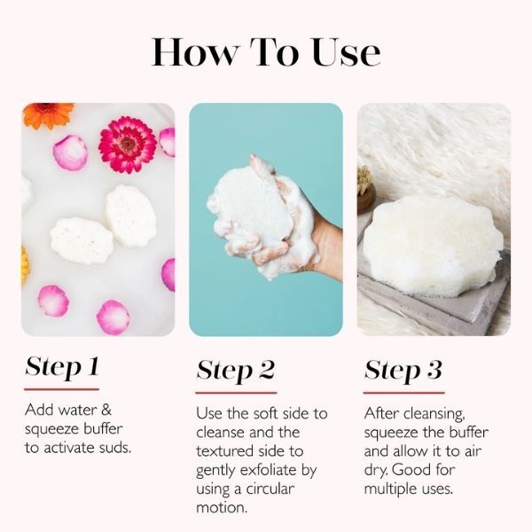 Spongelle Pedi Buffer Mystic Rose - British product