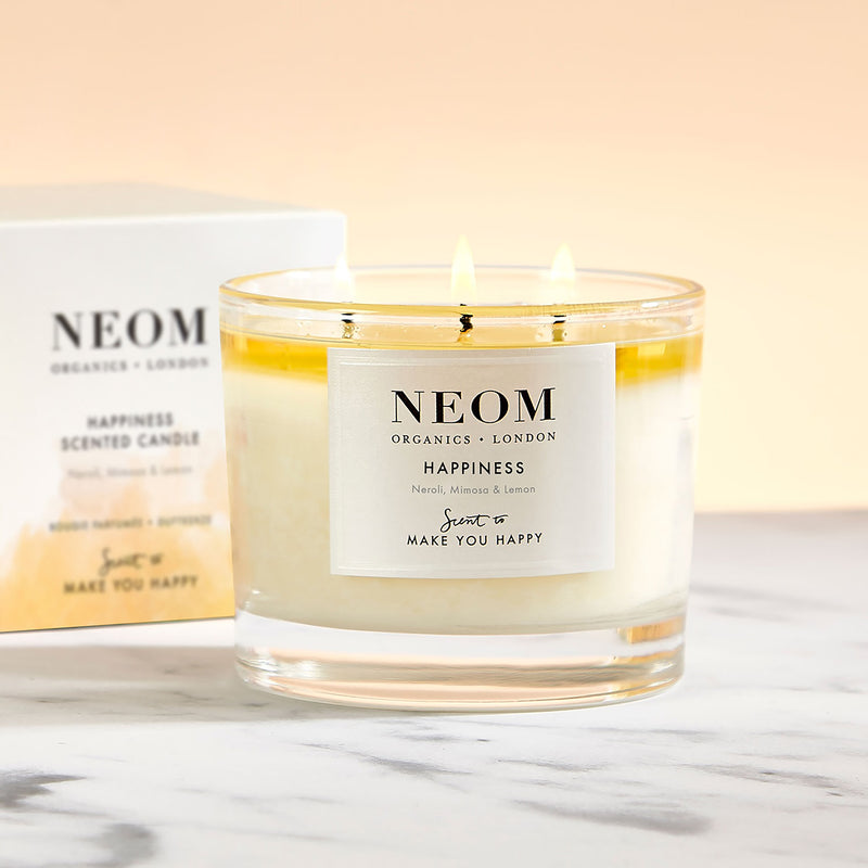 NEOM Happiness scented candle 3 wick 420g - British product