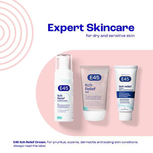 E45 Itch Relief Gel for Dry Skin - British product