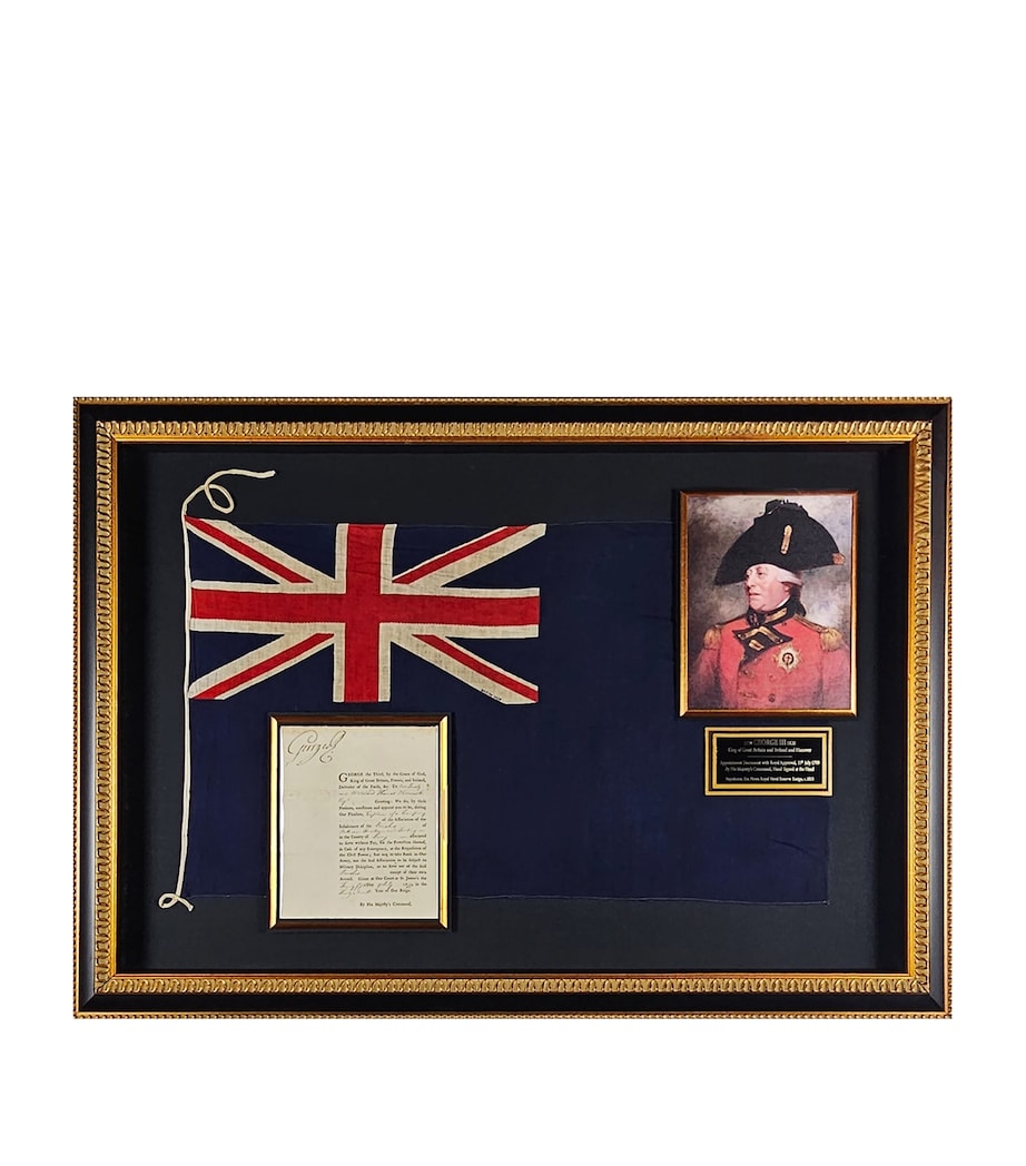Leipzig Galleries framed display King George III signed document - British product