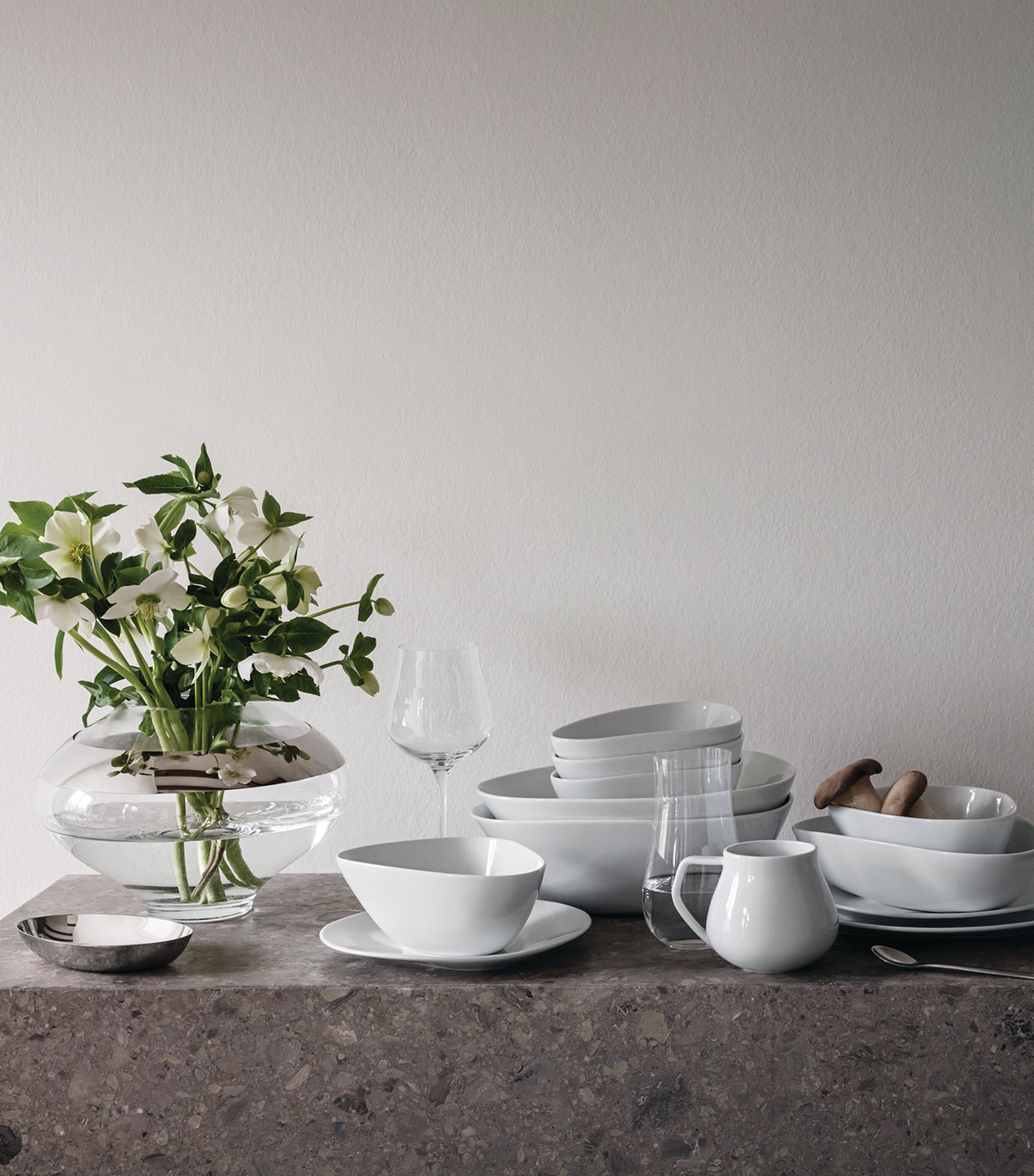 Georg Jensen Porcelain Sky serving bowl 22.5cm, UK version