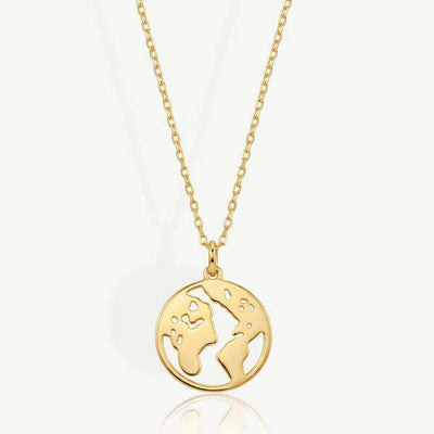 Superdrug MUCHV Travel Globe Pendant Necklace in 18k Gold- Buy online at McGrocer