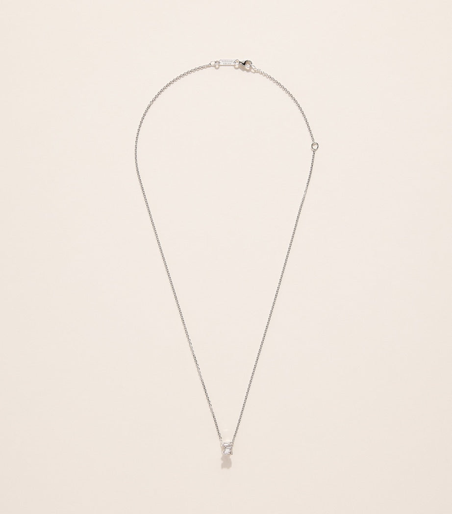 Suzanne Kalan Infinite pendant necklace in white gold and diamonds, UK version