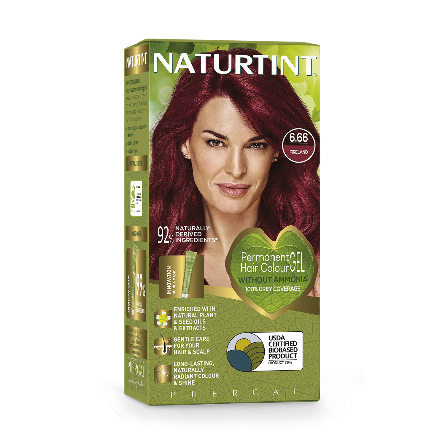 Naturtint permanente Haarfarbe 6.66 Fireland, UK-Version