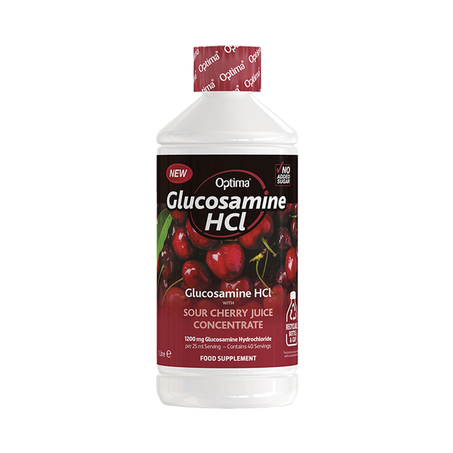 Optima Activ Juice Cherry 1 litre glucosamine supplement - British product