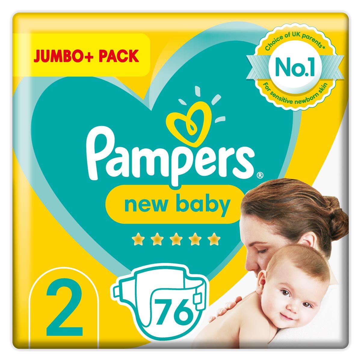 Pampers newborn nappies New Baby Size 2 120 pack, imported from the UK