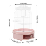 Livingandhome rotating cosmetic organiser pink tabletop - British product