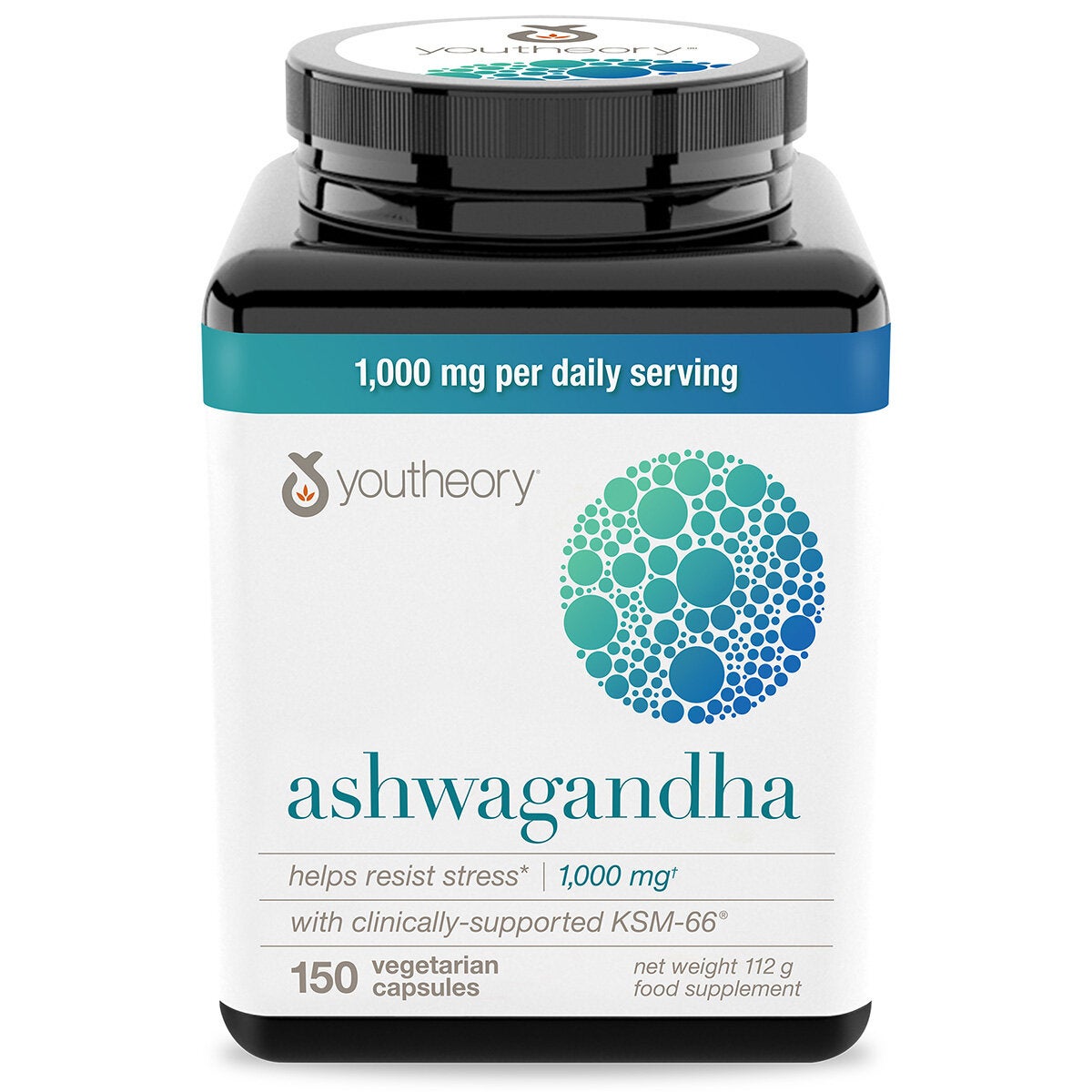 Youtheory ashwagandha supplement 150 capsules (British brand)