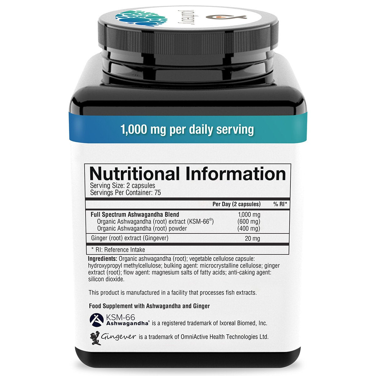 Youtheory ashwagandha supplement 150 capsules (British brand)