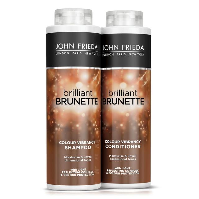 John Frieda Brilliant Brunette Moisturising Shampoo & Conditioner   2 x 500ml