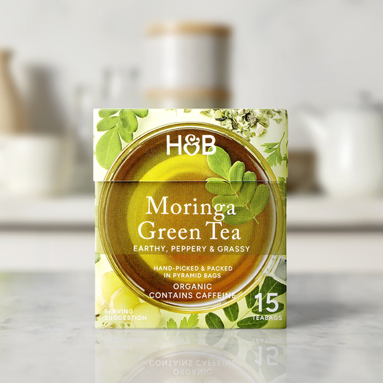 Holland & Barrett Organic Moringa Green Tea 15 bags, UK version