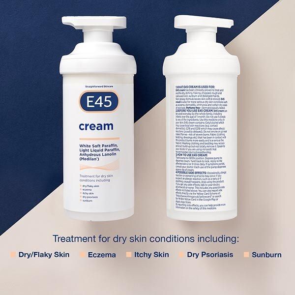 E45 Moisturising Cream for Dry Skin with Pump 500g