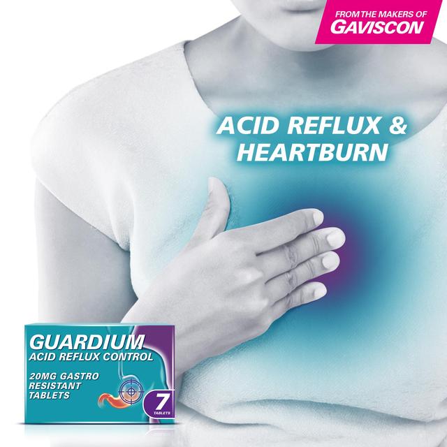 Guardium Acid Reflux Control Tabs Heartburn Indigestion   7 per pack GOODS M&S   