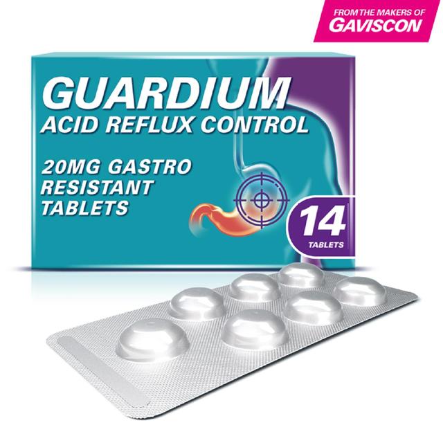 Guardium Acid Reflux Control Tabs Heartburn Indigestion   14 per pack GOODS M&S   