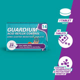 Guardium Acid Reflux Control Tabs Heartburn Indigestion   14 per pack GOODS M&S   