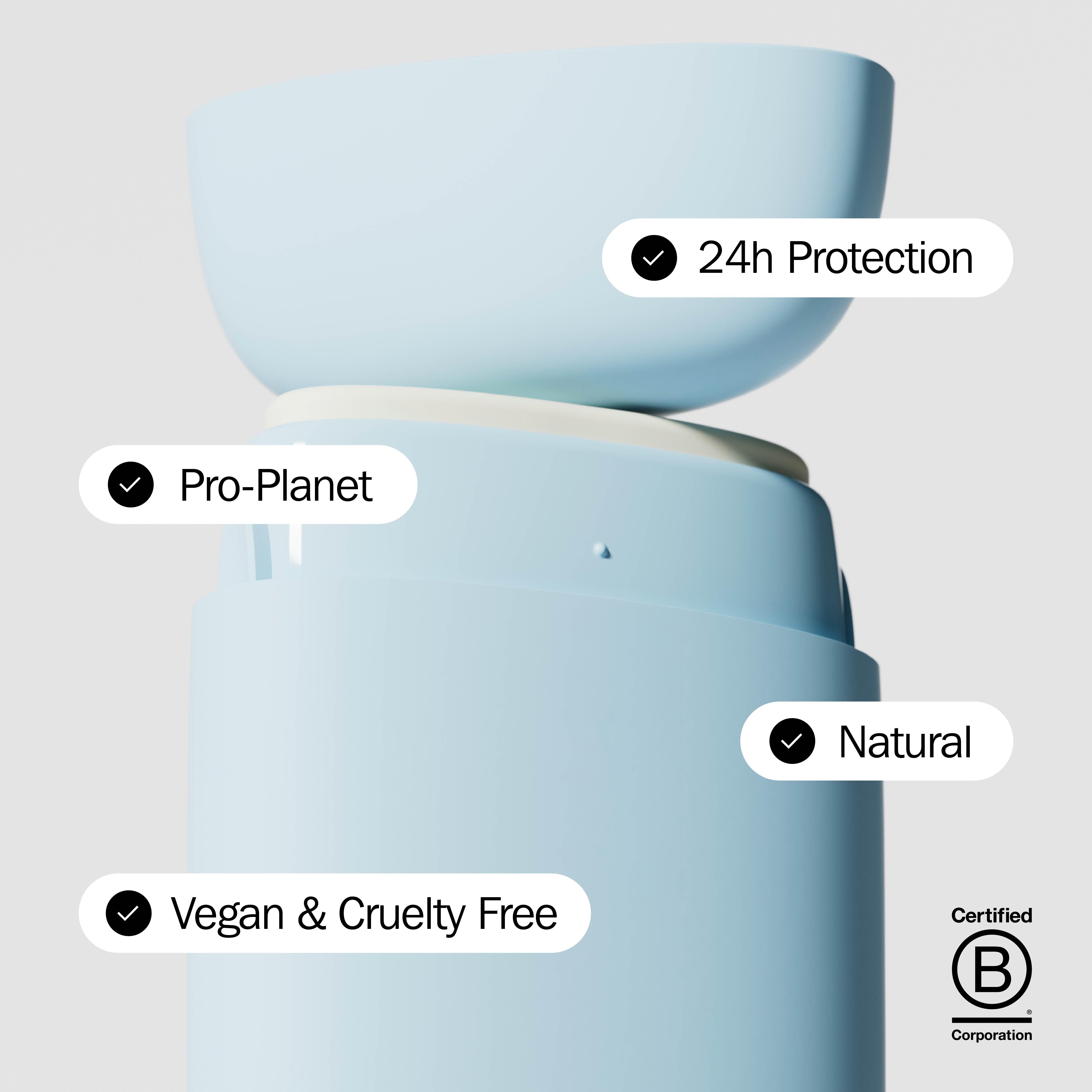 Fussy Refillable Natural Deodorant Wavy Days 40g - British product