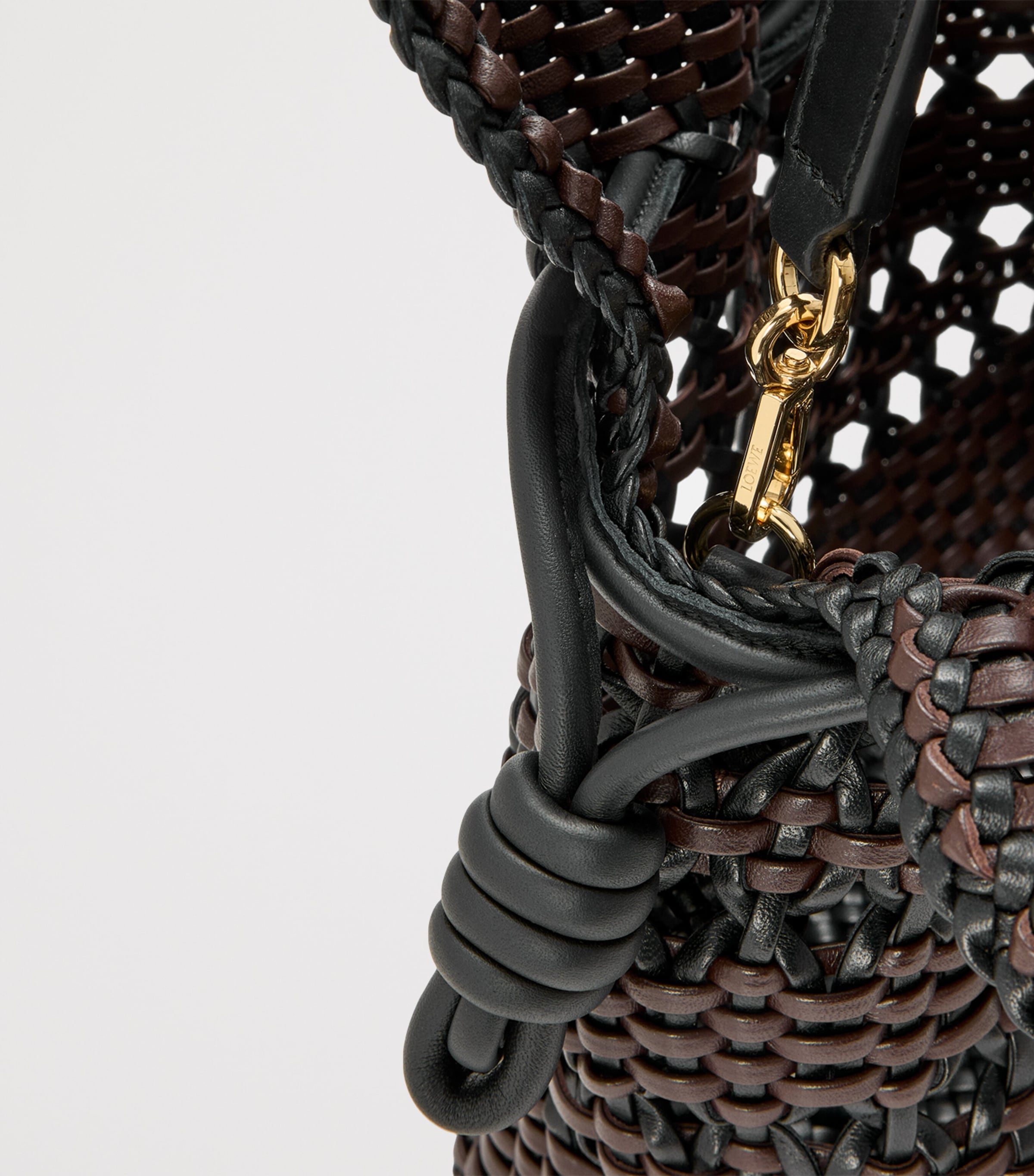 LOEWE Flamenco clutch bag in woven leather (British brand)