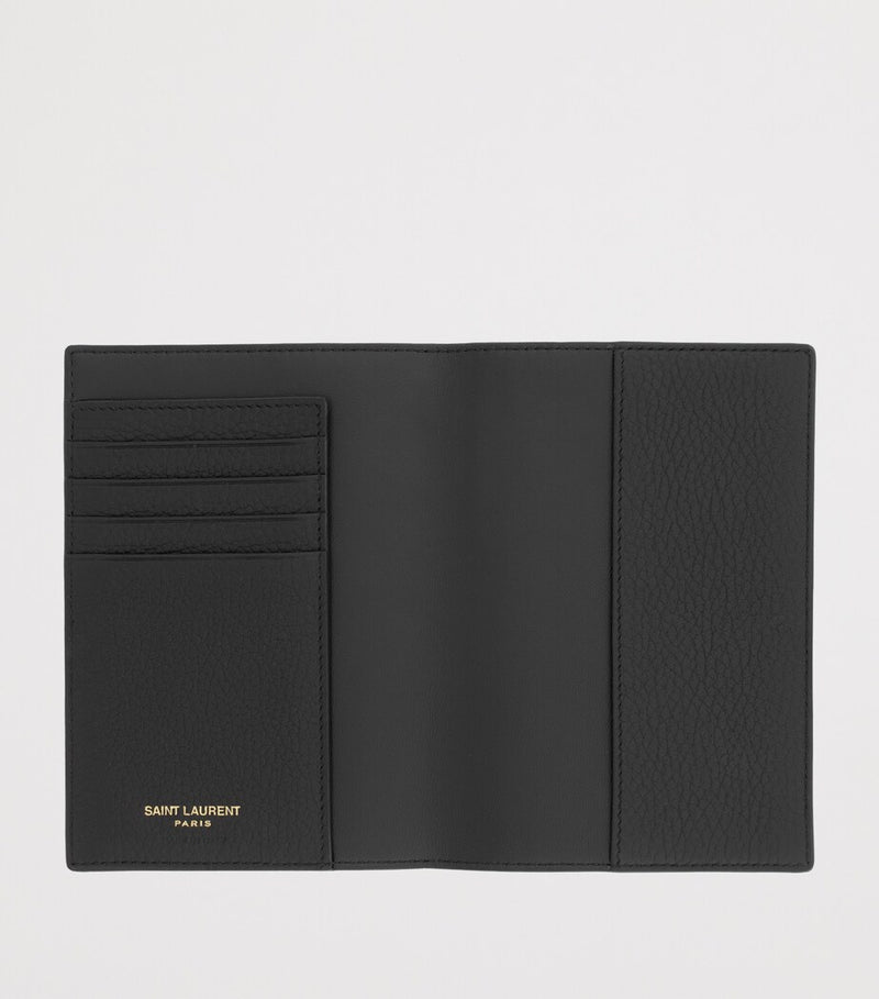 Saint Laurent leather monogram passport holder (British brand)