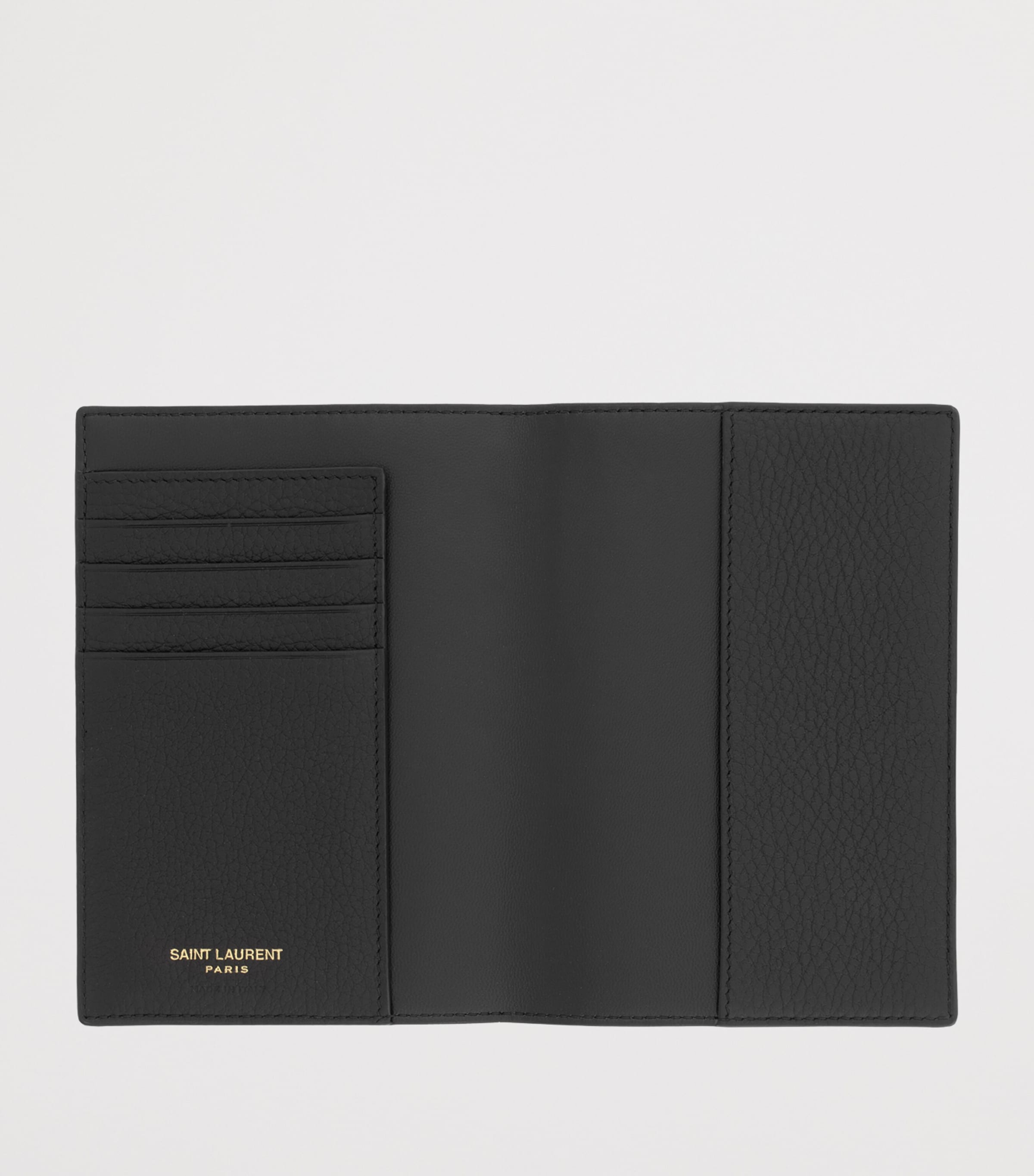 Saint Laurent leather monogram passport holder (British brand)