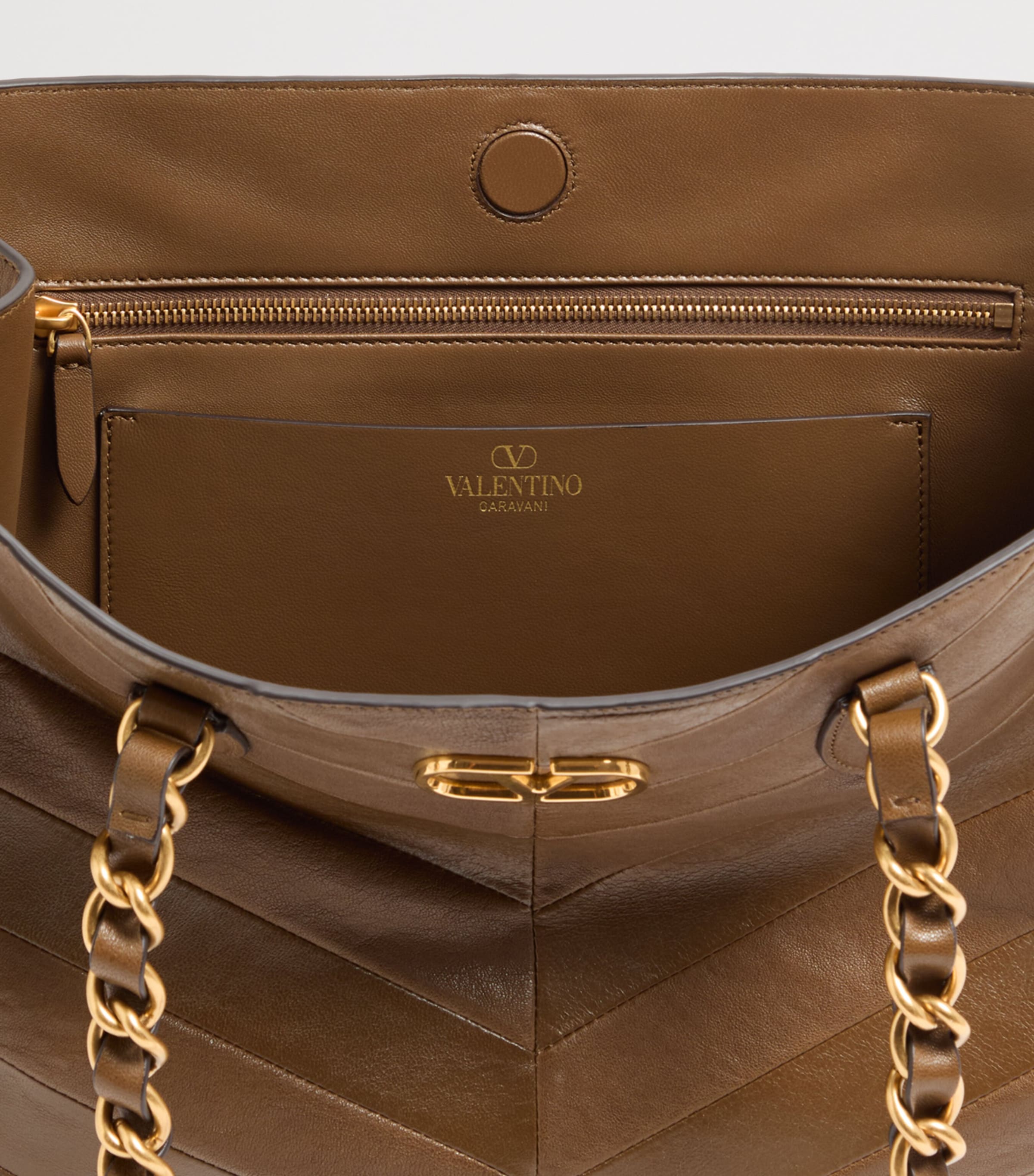 Valentino Garavani Laseine tote bag lambskin leather, imported from the UK