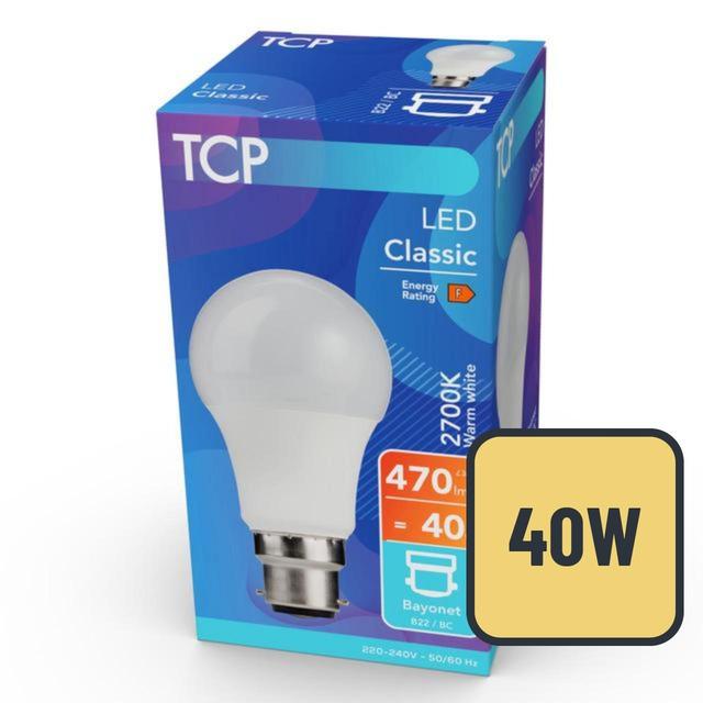 TCP Classic LED Bayonet 40W Light Bulb GOODS M&S   