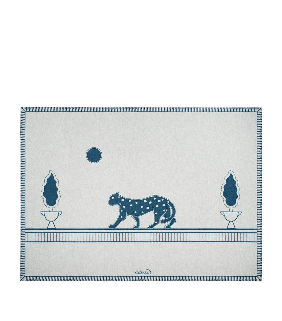 Cartier Panthère de Cartier merino wool-cashmere throw 190cm x 140cm - British product