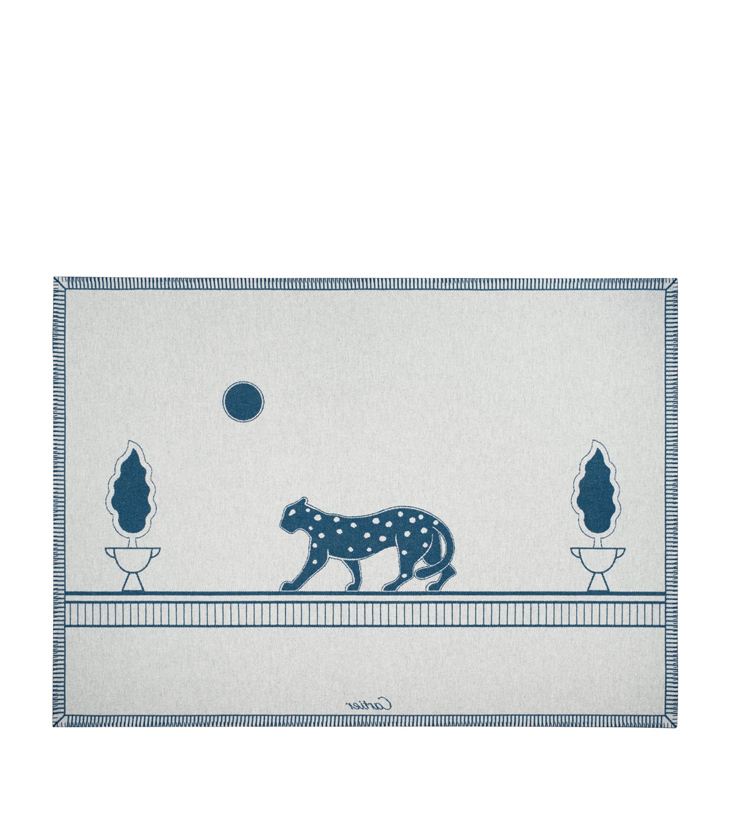 Cartier Panthère de Cartier merino wool-cashmere throw 190cm x 140cm - British product