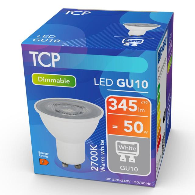 TCP Dimmable Spotlight Glass GU10 50W Light Bulb