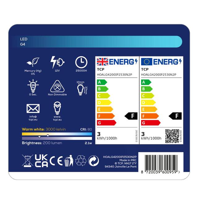 TCP LED G4 20W Light Bulbs   2 per pack GOODS M&S   