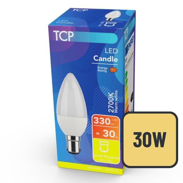 TCP Candle Small Bayonet 30W Light Bulb