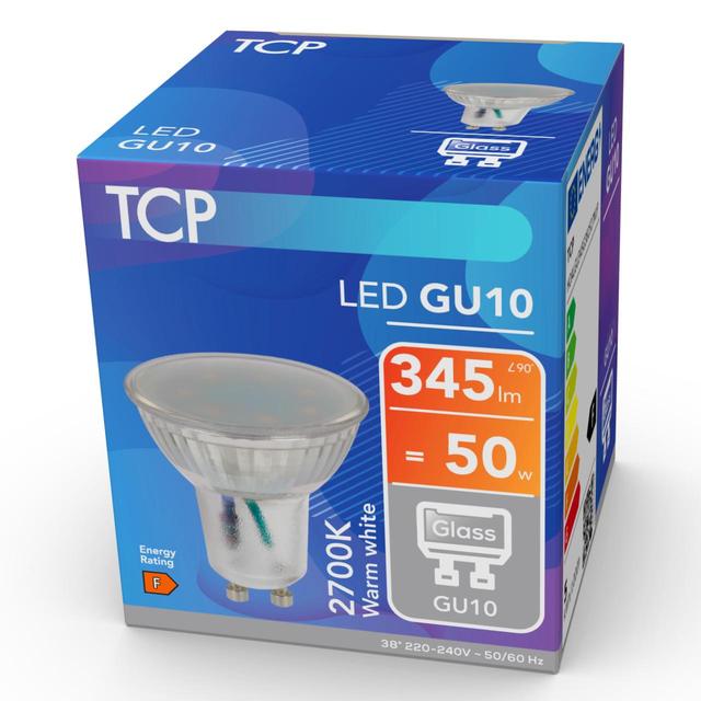 TCP Spotlight Glass GU10 50W Light Bulb GOODS M&S   