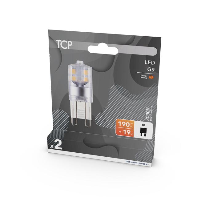 TCP Halogen G9 20W Light Bulbs   2 per pack