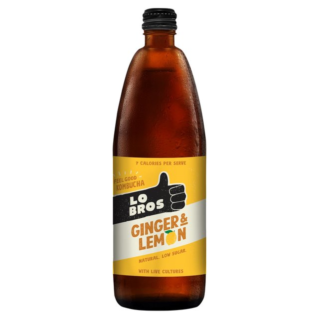 Lo Bros Low Sugar Ginger & Lemon Kombucha   750ml GOODS M&S   