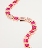 SHAY Rose Gold Diamond Ruby Deco Choker - British product