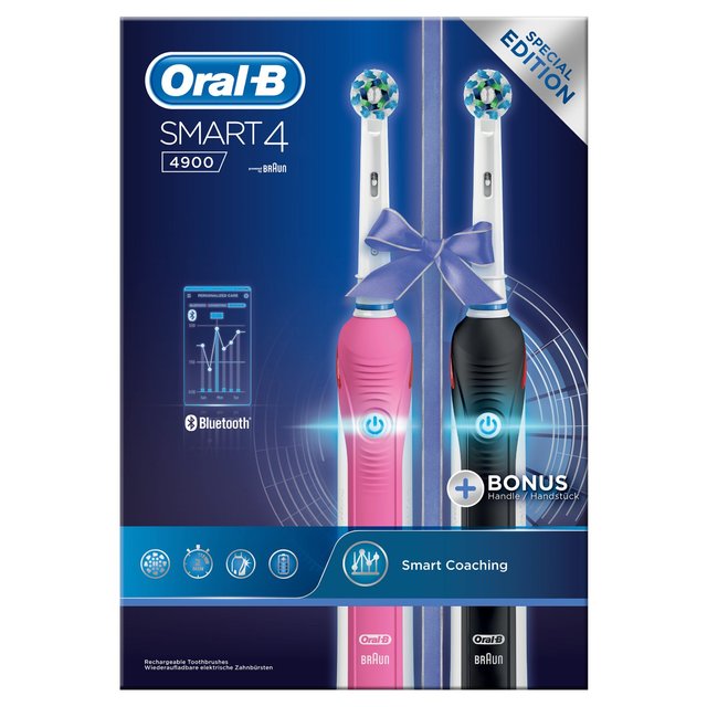 Oral B Smart 4 Electric Toothbrush Pro 4900 Duo   2 per pack GOODS M&S   