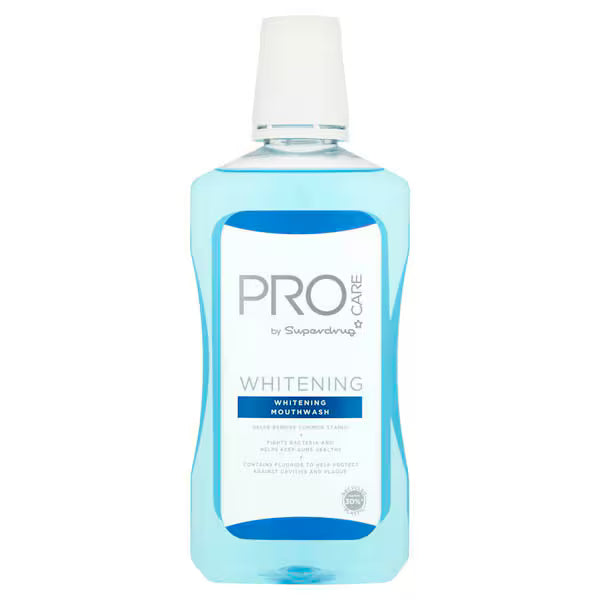 Superdrug ProCare Whitening Mouthwash Fresh Mint 500ml (British brand)