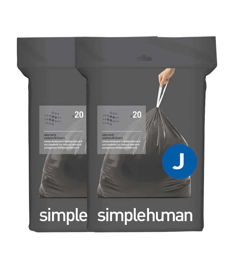Simplehuman Code J bin liners pack of 40, UK version