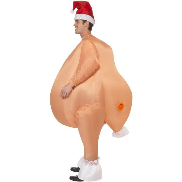 Smiffys inflatable turkey costume with bodysuit and hat, imported from the UK