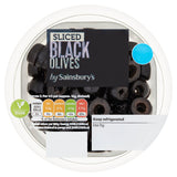 Sainsbury's Sliced Black Olives 100g Olives & antipasti Sainsburys   