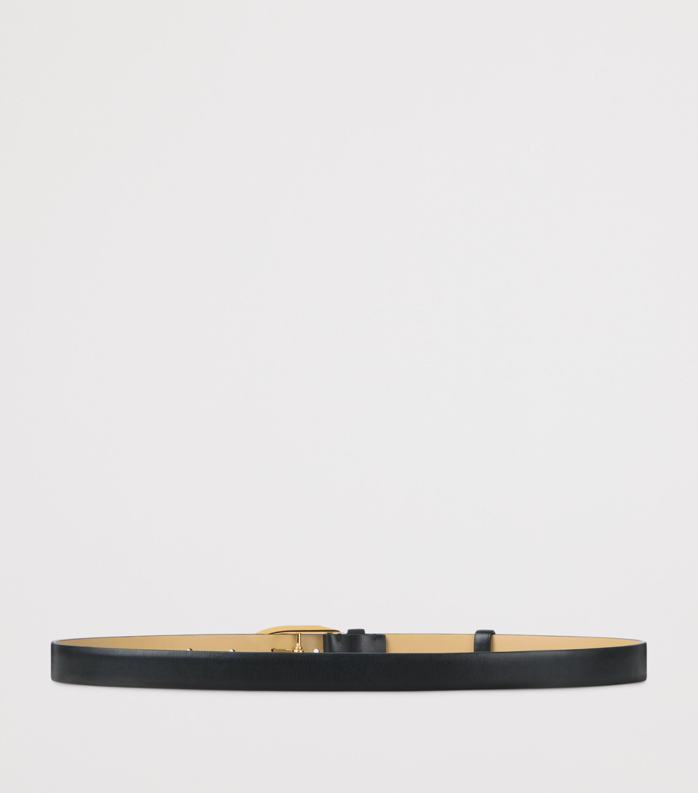 Givenchy calfskin leather belt with oval buckle, imported from the UK