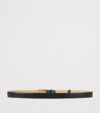Givenchy calfskin leather belt with oval buckle, imported from the UK