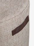 Grey pouffe with handles, imported from the UK