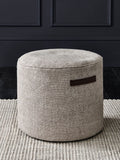 Grey pouffe with handles, imported from the UK
