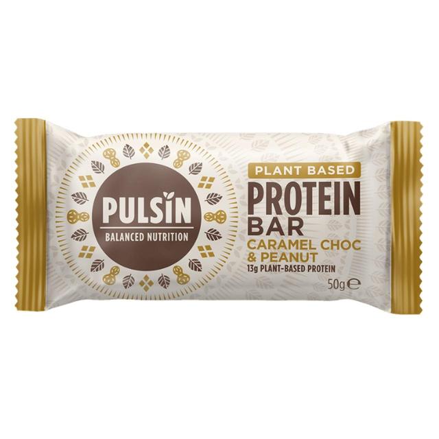 Pulsin Caramel Choc & Peanut Vegan Protein Bar    50g GOODS M&S   