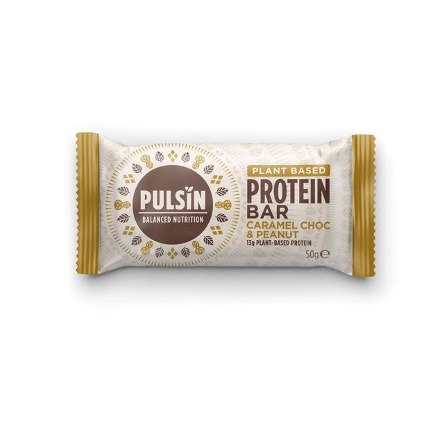 Pulsin Caramel Choc & Peanut Vegan Protein Bar    50g GOODS M&S   