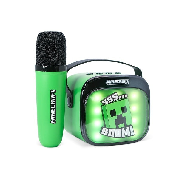 OTL Minecraft Popsing wireless karaoke speaker microphone LED light-up - British product